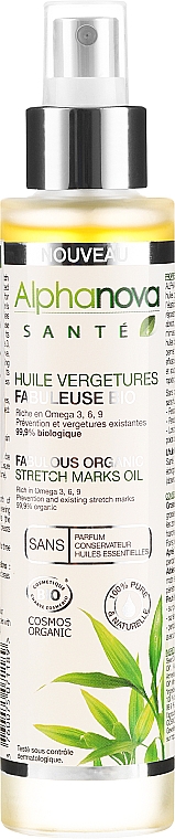 Olejek na rozstępy - Alphanova Santé Fabulous Organic Stretch Marks Oil — Zdjęcie N1