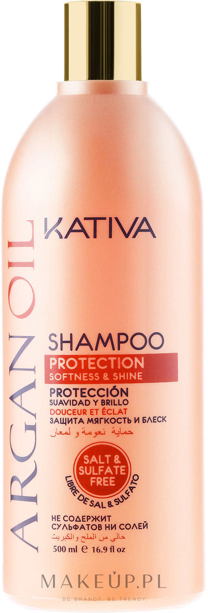 Nawilżający szampon do włosów Olej arganowy - Kativa Argan Oil Shampoo — Zdjęcie 500 ml