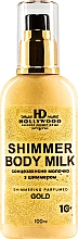 Kup Mleczko do ciała z drobinkami - HD Hollywood Shimmer Body Milk Gold SPF 10