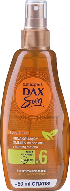 Relaksujący olejek do opalania SPF 6 - DAX Sun — Zdjęcie N1