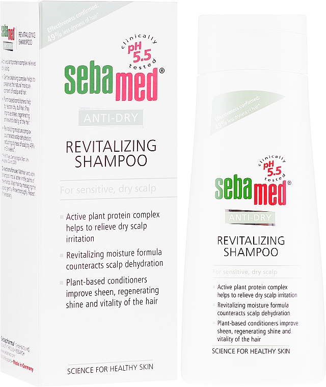 Szampon rewitalizujący do wrażliwej i suchej skóry głowy - Sebamed Anti-Dry Revitalizing Shampoo — Zdjęcie N1