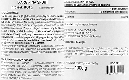 L-arginina w proszku - Now Foods L-Arginine Pure Powder — Zdjęcie N2
