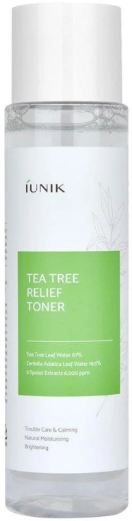 Kojący tonik z drzewem herbacianym - iUNIK Tea Tree Relief Toner