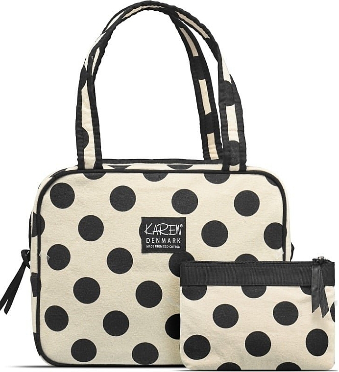 Zestaw kosmetyczek, 2 szt. - Karen Cosmetic Bag With Handle Bright Dots — Zdjęcie N1