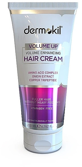 Krem-odżywka zwiększająca objętość włosów - Dermokil Volume Up Volume Enhancing Hair Cream — Zdjęcie N1