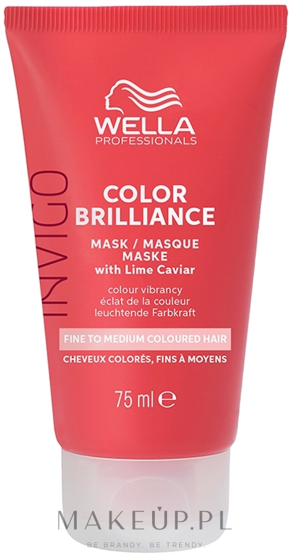 Maska do włosów farbowanych, normalnych i cienkich - Wella Professionals Invigo Color Brilliance Vibrant Color Mask — Zdjęcie 75 ml