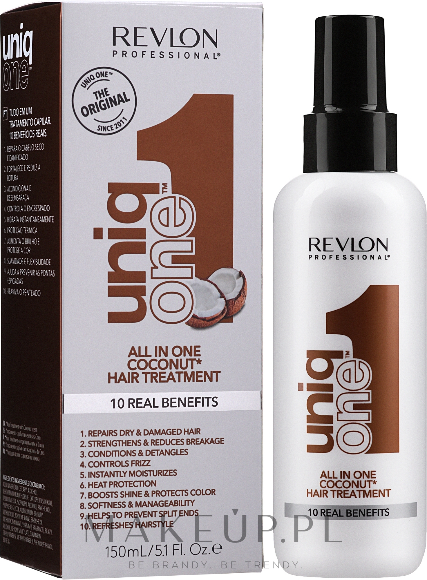 Maska w sprayu do włosów o zapachu kokosa - Revlon Professional Uniq One All in One Coconut Hair Treatment — Zdjęcie 150 ml