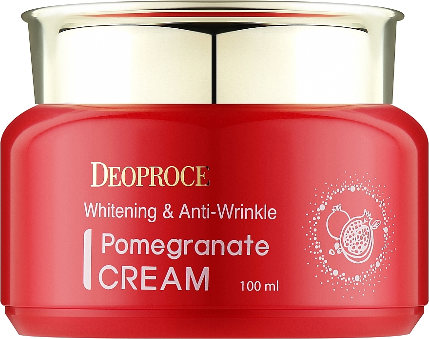 Przeciwstarzeniowy krem ​​do twarzy z ekstraktem z granatu - Deoproce Whitening & Anti-Wrinkle Pomegranate Cream — Zdjęcie N1