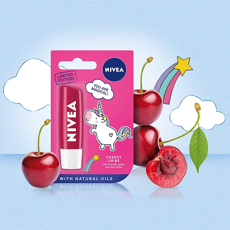 Balsam do ust Wiśnia - Nivea Lip Care Cherry Shine Lip Balm Limited Edition — Zdjęcie N2