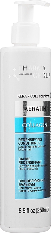 PRZECENA! Balsam rewitalizujący - Pharma Group Laboratories Keratin + Collagen Redensifying Conditioner * — Zdjęcie N2