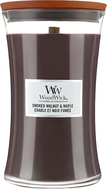 Świeca zapachowa w szkle - WoodWick Smoked Walnut & Maple — Zdjęcie N3