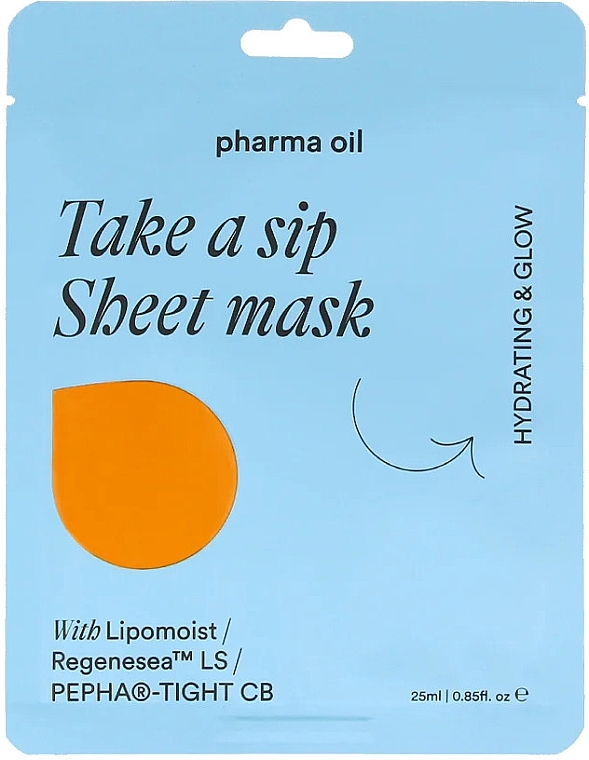 Nawilżająca maska w płachcie na twarz - Pharma Oil Take A Sip Sheet Mask — Zdjęcie N1