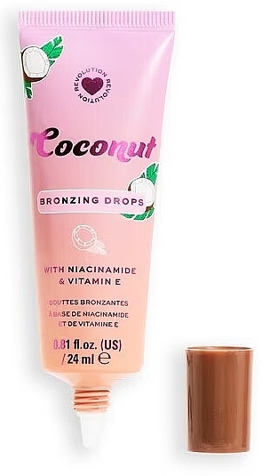 Bronzer do twarzy - I Heart Revolution Coconut Bronze Tinted Glow Drops — Zdjęcie N2