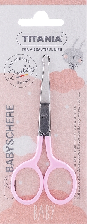 Nożyczki do paznokci dla dzieci, różowe - Titania Inox — Zdjęcie N1