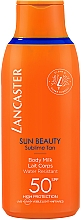 Wodoodporne mleczko do ciała z filtrem przeciwsłonecznym - Lancaster Sun Beauty Sublime Tan Body Milk SPF50 — Zdjęcie N1