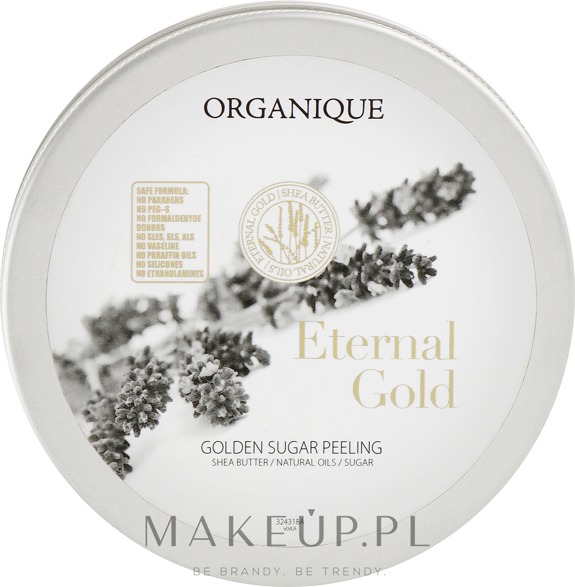 Złoty peeling cukrowy do ciała - Organique Eternal Gold Golden Sugar Peeling — Zdjęcie 200 ml