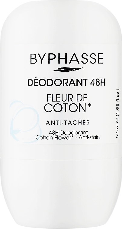 Dezodorant w kulce z bawełną - Byphasse 48H Cotton Flower Deodorant