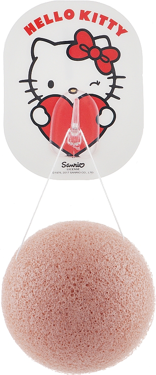 Gąbka - The Konjac Sponge Company Facial Sponge and Hook Hello Kitty Pink Clay — Zdjęcie N1