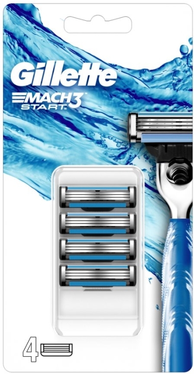 Wymienne wkłady do maszynki do golenia, 4 szt. - Gillette Mach3 Start Razor Blades — фото N1