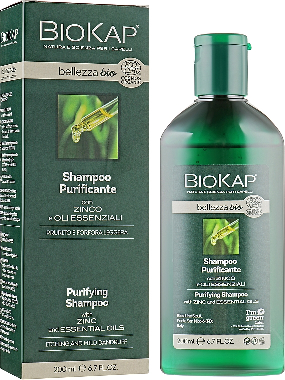 Oczyszczający szampon do włosów - BiosLine BioKap Purifying Shampoo — Zdjęcie N1