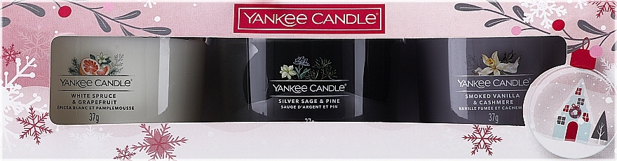 Zestaw świec - Yankee Candle Snow Globe Wonderland 3 Mini Votives Candle (candle/3x37g) — Zdjęcie N1