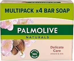 Mydło migdałowe, 4x90 g - Palmolive Naturals Almond Bar Soap — Zdjęcie N1