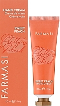 Krem do rąk Brzoskwinia - Farmasi Sweet Peach Hand Cream — Zdjęcie N2