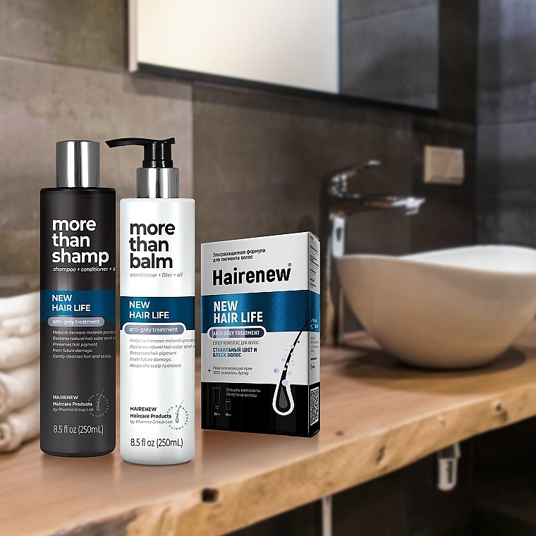 Szampon chroniący kolor włosów - Hairenew New Hair Life Anti-Grey Shampoo — Zdjęcie N4