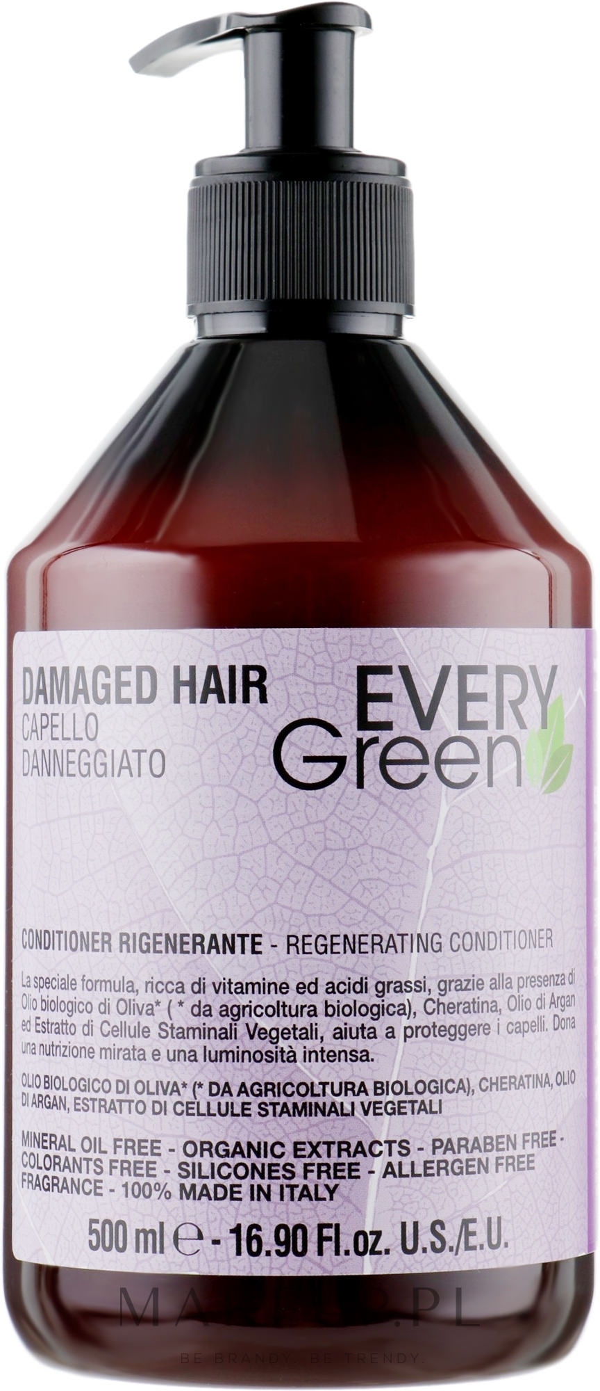 Rewitalizująca odżywka do włosów zniszczonych - EveryGreen Damaged Hair Regenerating Conditioner — Zdjęcie 500 ml