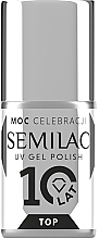 Top do paznokci bez lepkiej warstwy - Semilac 10Years Limited Edition Top No Wipe Sparkle Diamond — Zdjęcie N1