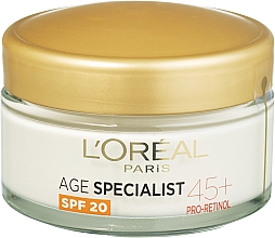 Kup Krem na dzień do cery dojrzałej - L'Oreal Paris Age Specialist SPF 20Pro-Retinol Cream 45+