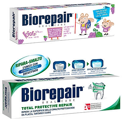 Zestaw - Biorepair (toothpaste/50 + toothpaste/75ml) — Zdjęcie N1