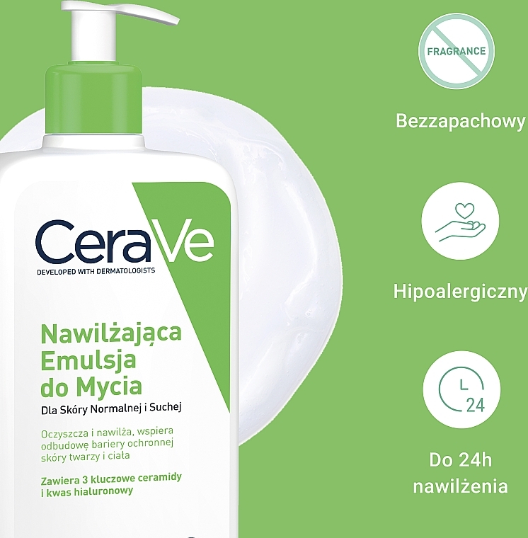 Nawilżająca emulsja do mycia - CeraVe Hydrating Cleanser — Zdjęcie N4