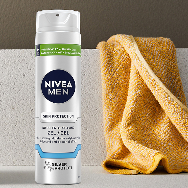 Żel do golenia - NIVEA MEN Silver Protect Shaving Gel — Zdjęcie N4