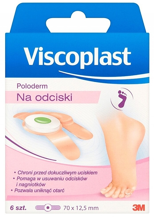 Plaster, 70 x 12,5 mm, 6 sztuk - Viscoplast Poloderm — Zdjęcie N1