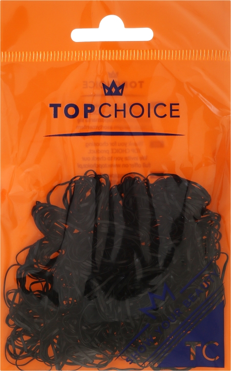 Gumki do włosów 22722, czarne - Top Choice — Zdjęcie N1