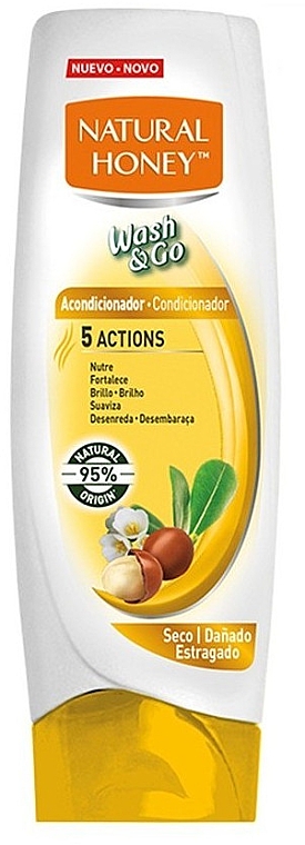 Odżywka do włosów suchych i zniszczonych - Natural Honey Wash & Go Conditioner — Zdjęcie N1