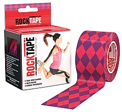 Taśma kinesio, Pink Argyle - RockTape Design — Zdjęcie N4