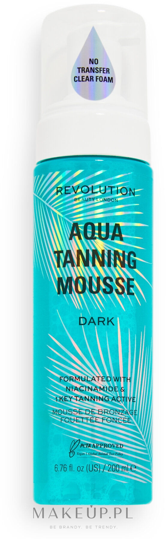 Pianka do opalania - Revolution Beauty Aqua Tanning Mousse — Zdjęcie Dark