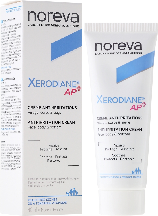 Krem do twarzy, ciała i pośladków przeciw podrażnieniom - Noreva Laboratoires Xerodiane AP+ Creme Anti-Irritation Cream