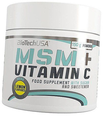 Kompleks witaminowo-mineralny o smaku cytrynowym - Biotech Msm + Vitamin C  — Zdjęcie N1