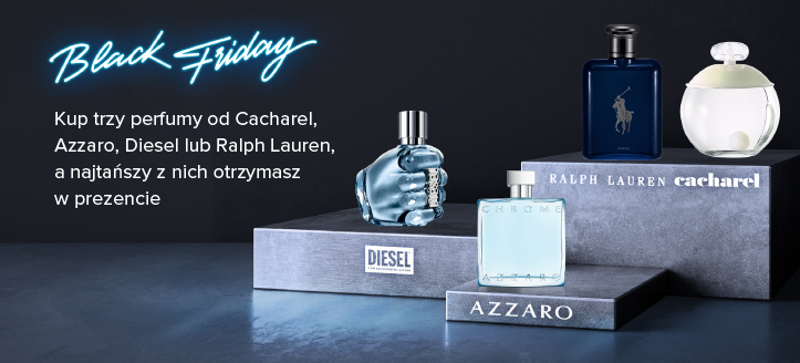 Kup trzy perfumy od Cacharel, Azzaro, Diesel,  Mugler, Viktor & Rolf lub Ralph Lauren, a najtańszy z nich otrzymasz w prezencie.