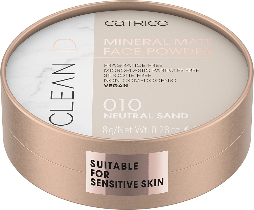 Mineralny matujący puder do twarzy - Catrice Clean ID Mineral Matt Face Powder — Zdjęcie N1