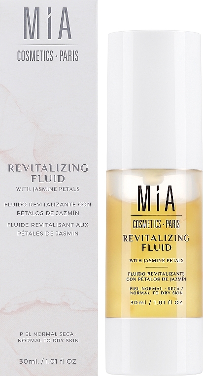 Rewitalizujący fluid do twarzy z płatkami jaśminu - Mia Cosmetics Paris Revitalizing Fluid With Jasmine Petals — Zdjęcie N2