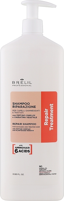 Rewitalizujący szampon do włosów - Brelil Repair Treatment Repair Shampoo — Zdjęcie N2