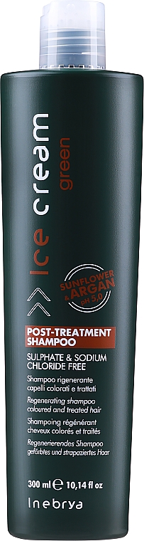 Regenerujący szampon do włosów farbowanych - Inebrya Green Post-Treatment Shampoo — фото N1