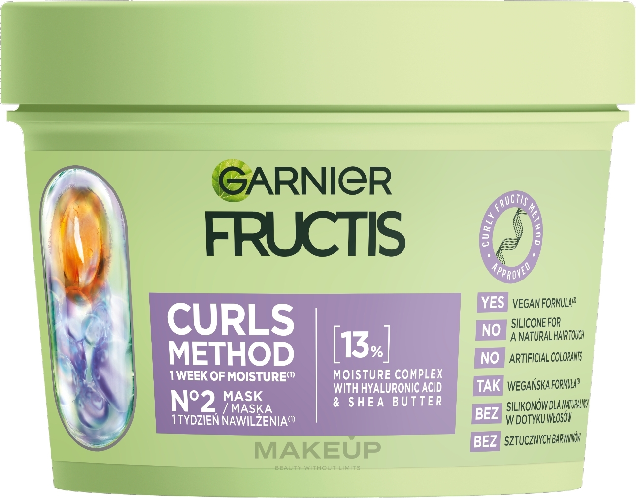 Maska nawilżająca do włosów kręconych - Garnier Fructis Curls Method Mask — Zdjęcie 370 ml