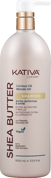 Szampon do włosów - Kativa Shea Butter Coconut & Marula Oil Shampoo — Zdjęcie N1