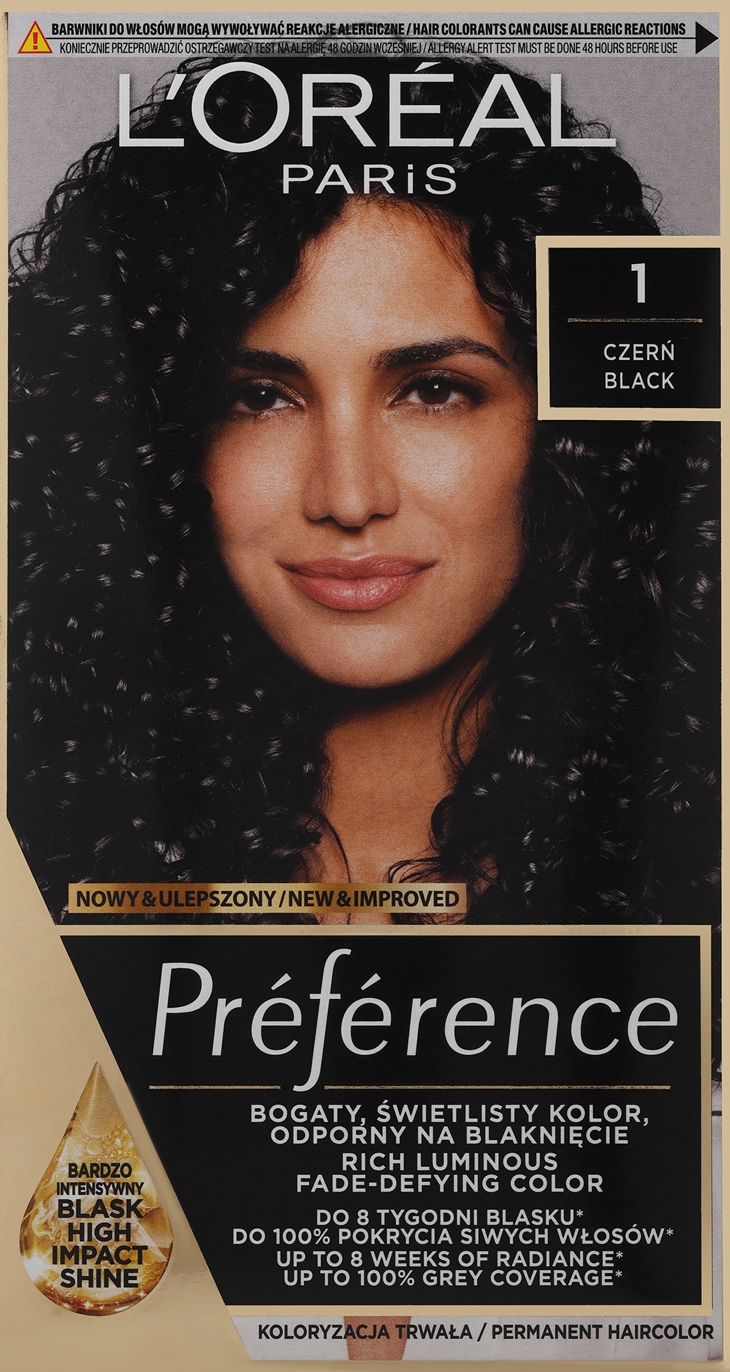 farba do włosów - L'Oreal Paris Recital Preference — Zdjęcie 1 - Black