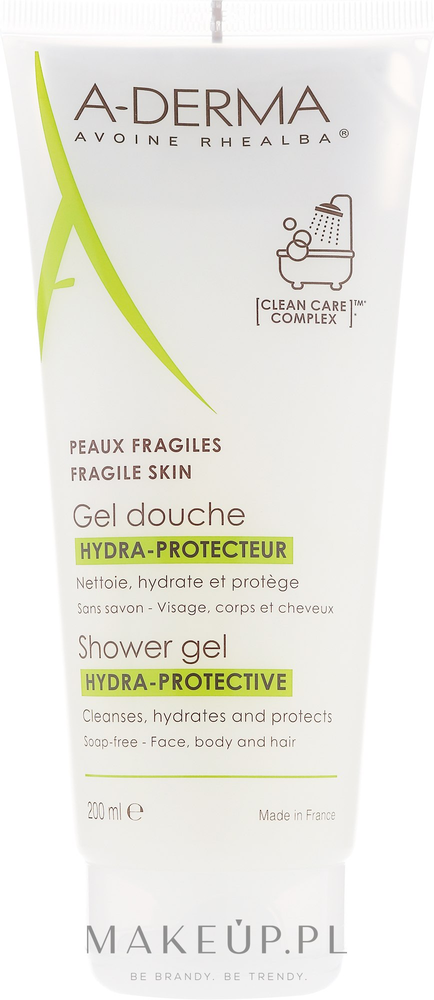 Nawilżający żel do mycia ciała - A-Derma Hydra-Protective Shower Gel  — Zdjęcie 200 ml